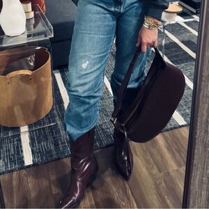 ZARA OVAL BAG BURGUNDY